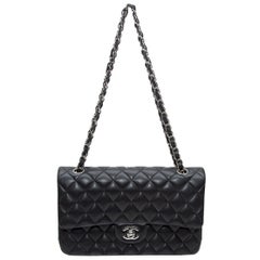 Chanel Black Small Classic Double Flap Handbag