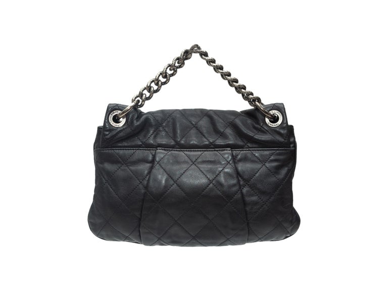 Chanel Black Small Coco Pleats Flap Messenger Bag at 1stDibs