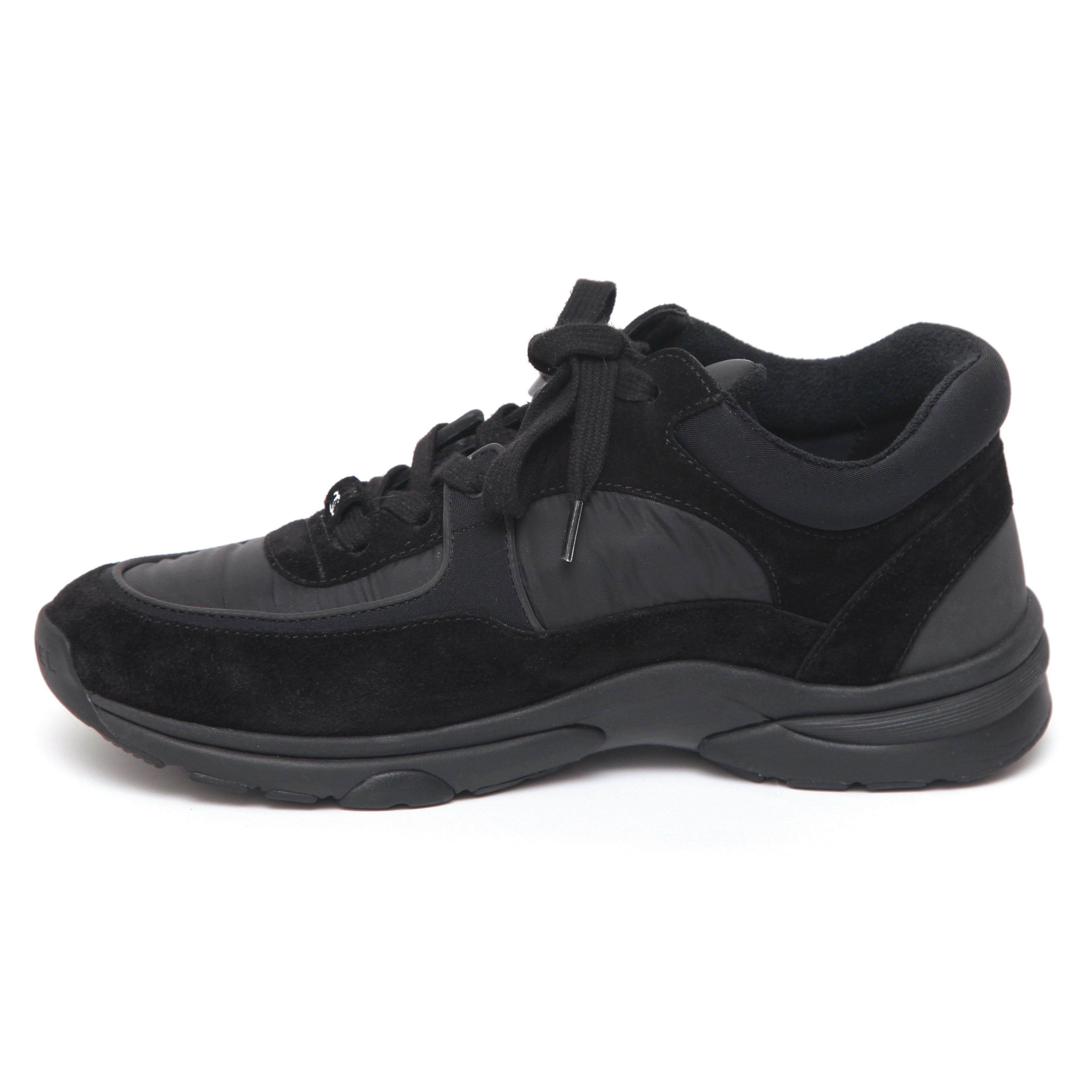 chanel black sneakers
