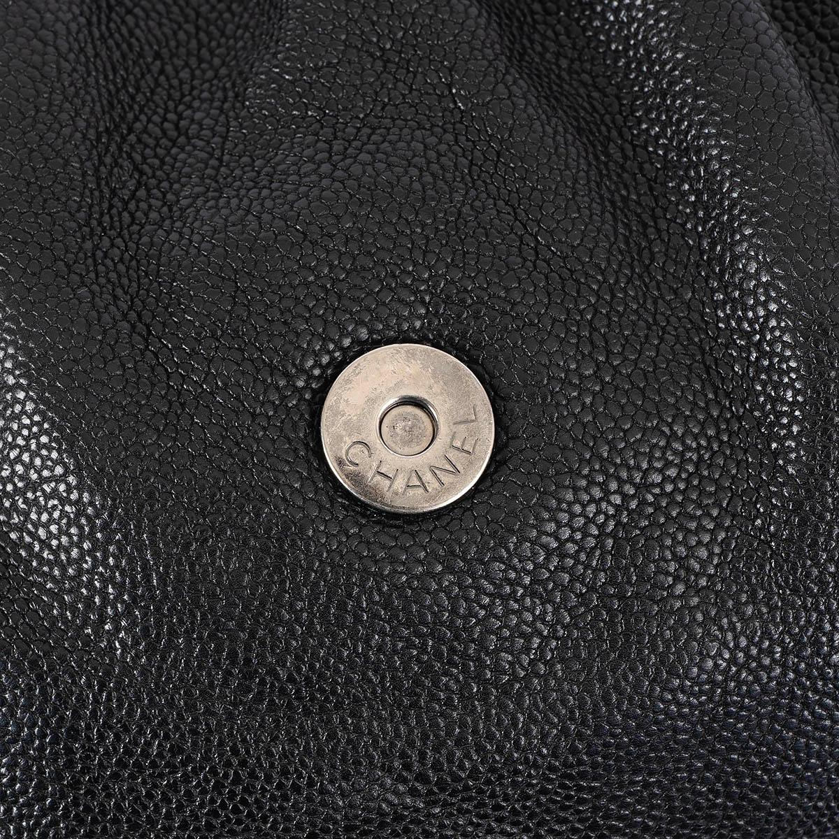 CHANEL black Soft Caviar leather MAXI ELASTIC FLAP Shoulder Bag 4