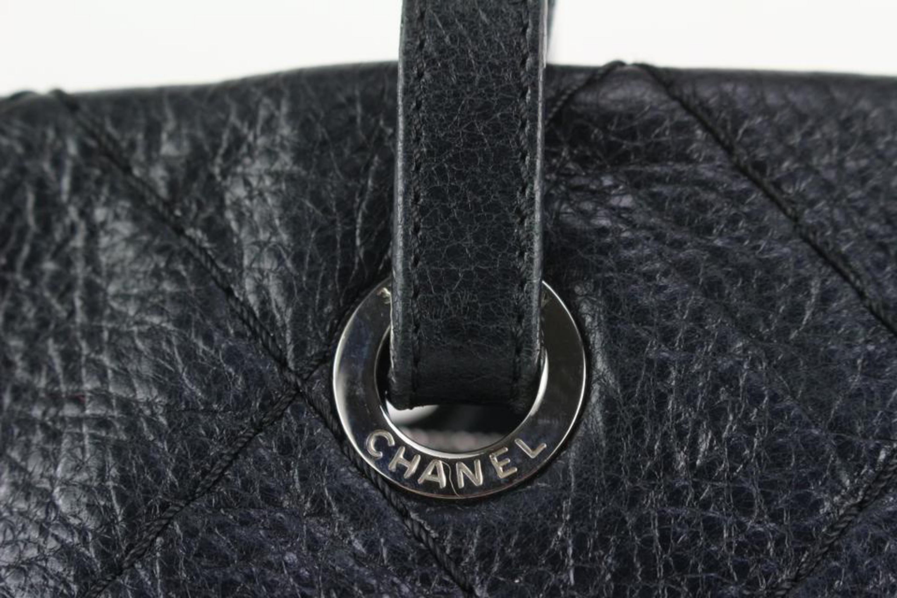 Chanel Black Soft Caviar On the Road Shopper Tote Bag 118c35 In Good Condition In Dix hills, NY