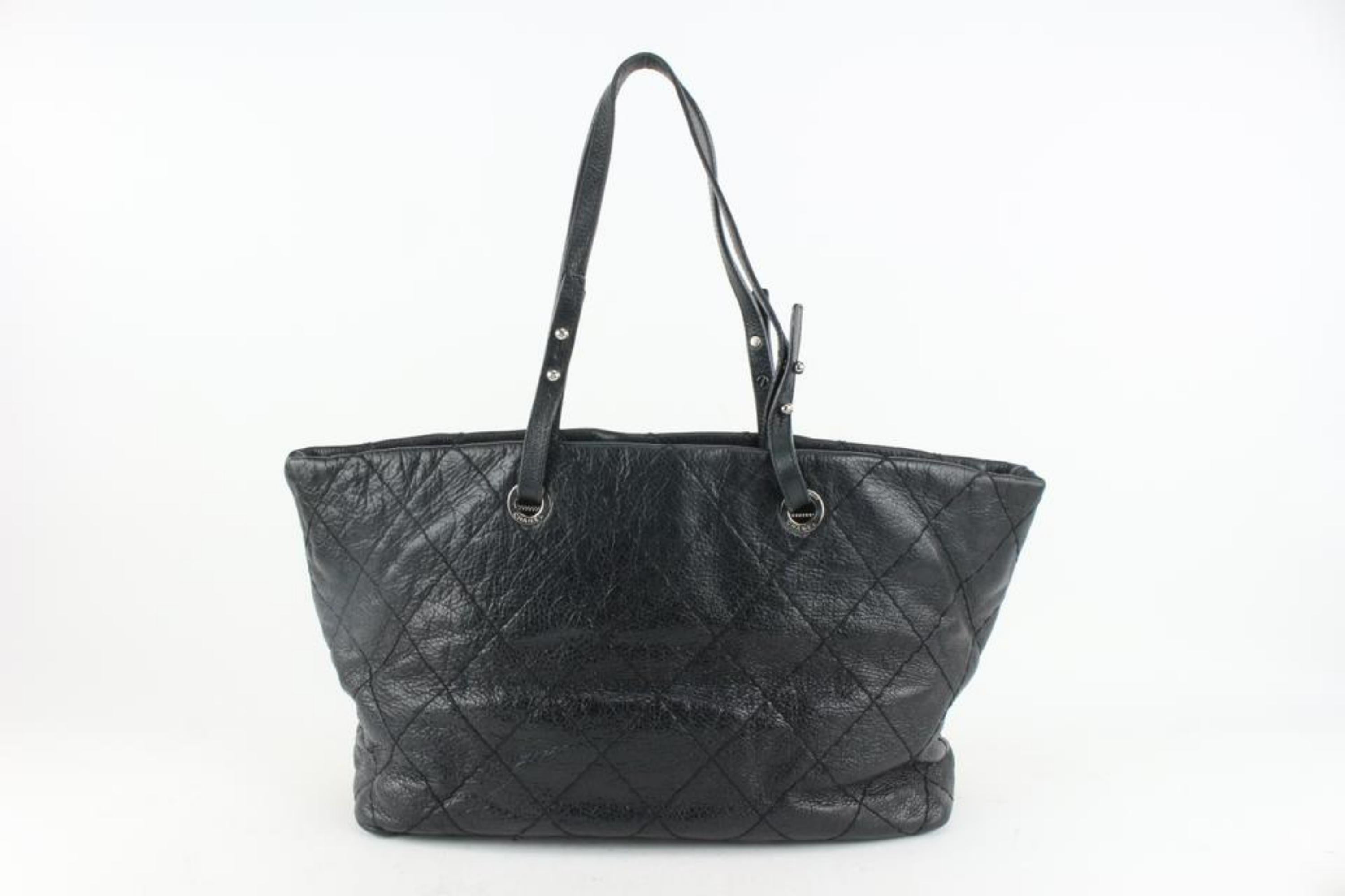 Chanel Black Soft Caviar On the Road Shopper Tote Bag 118c35 1
