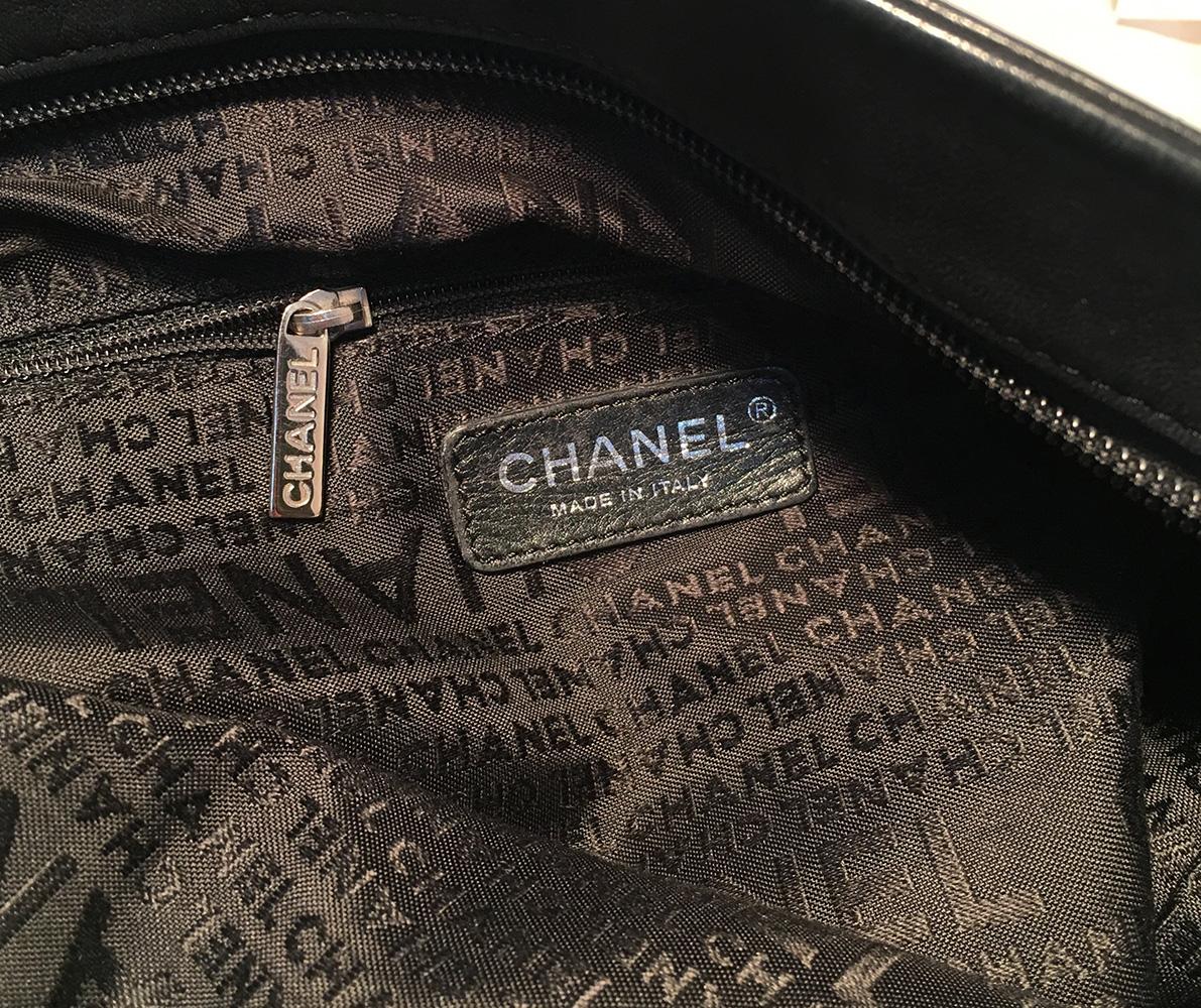Chanel Black Soft Lambskin Leather Fold Over Shoulder Bag 1