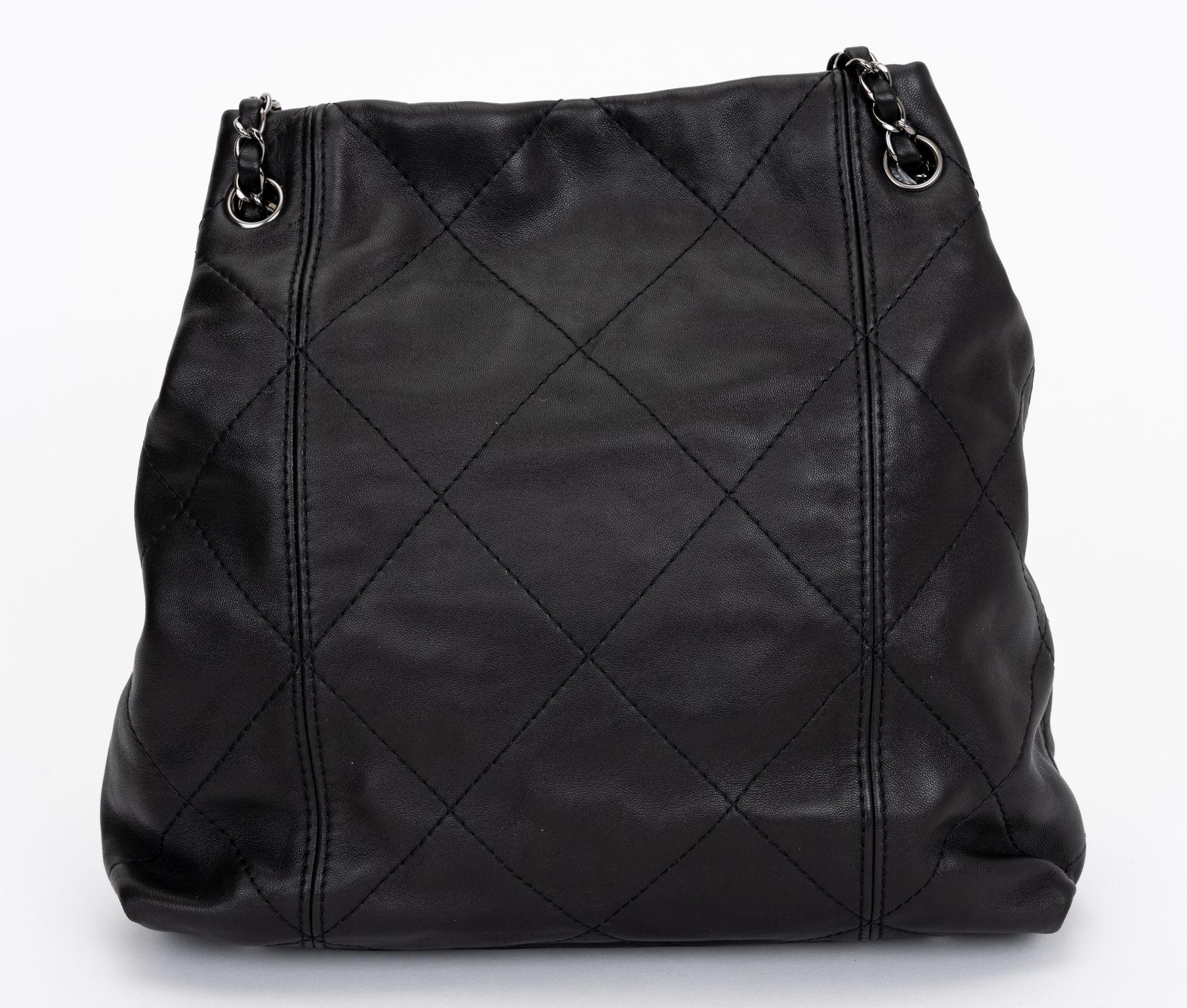 Women's Chanel Black Soft Touch Tote For Sale