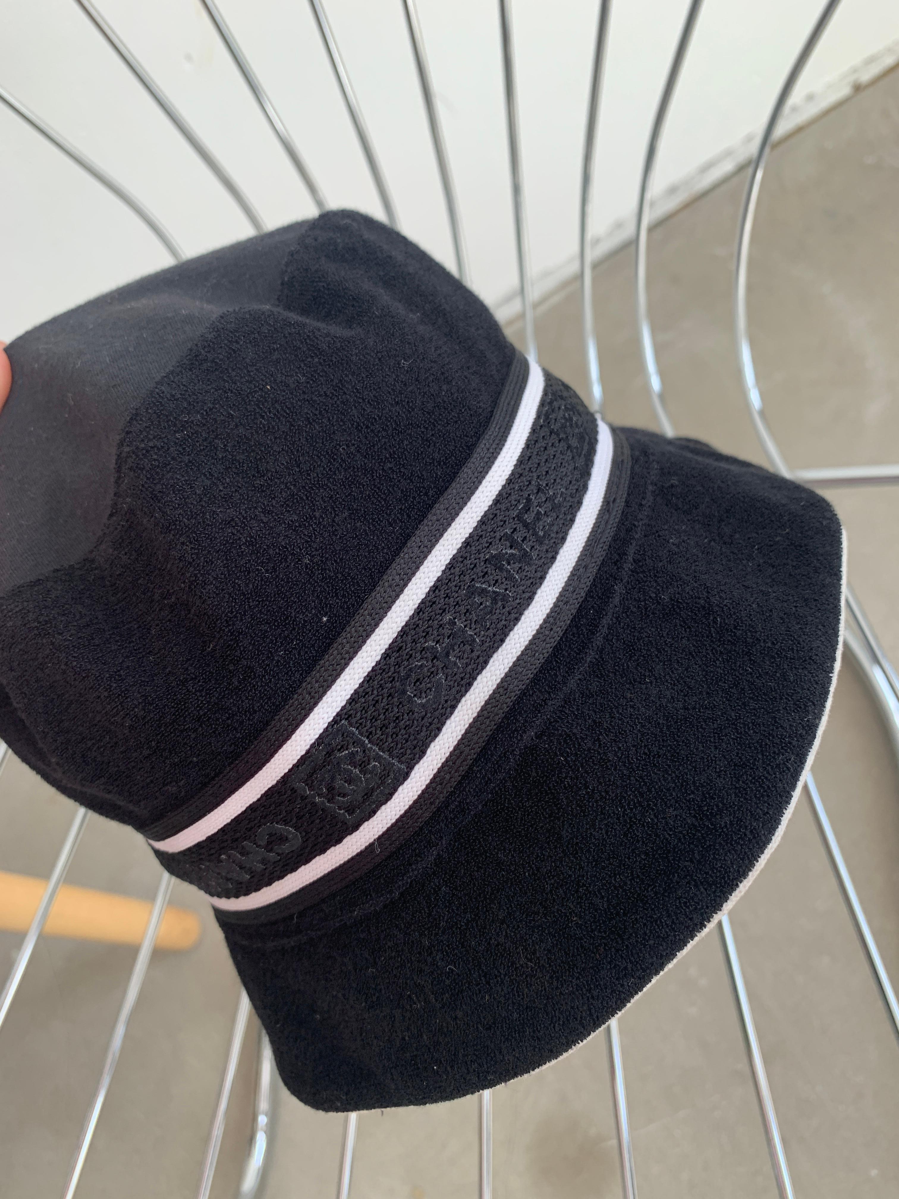 Chanel Black Sport Line CC Logo Bucket Hat Y2K For Sale 8