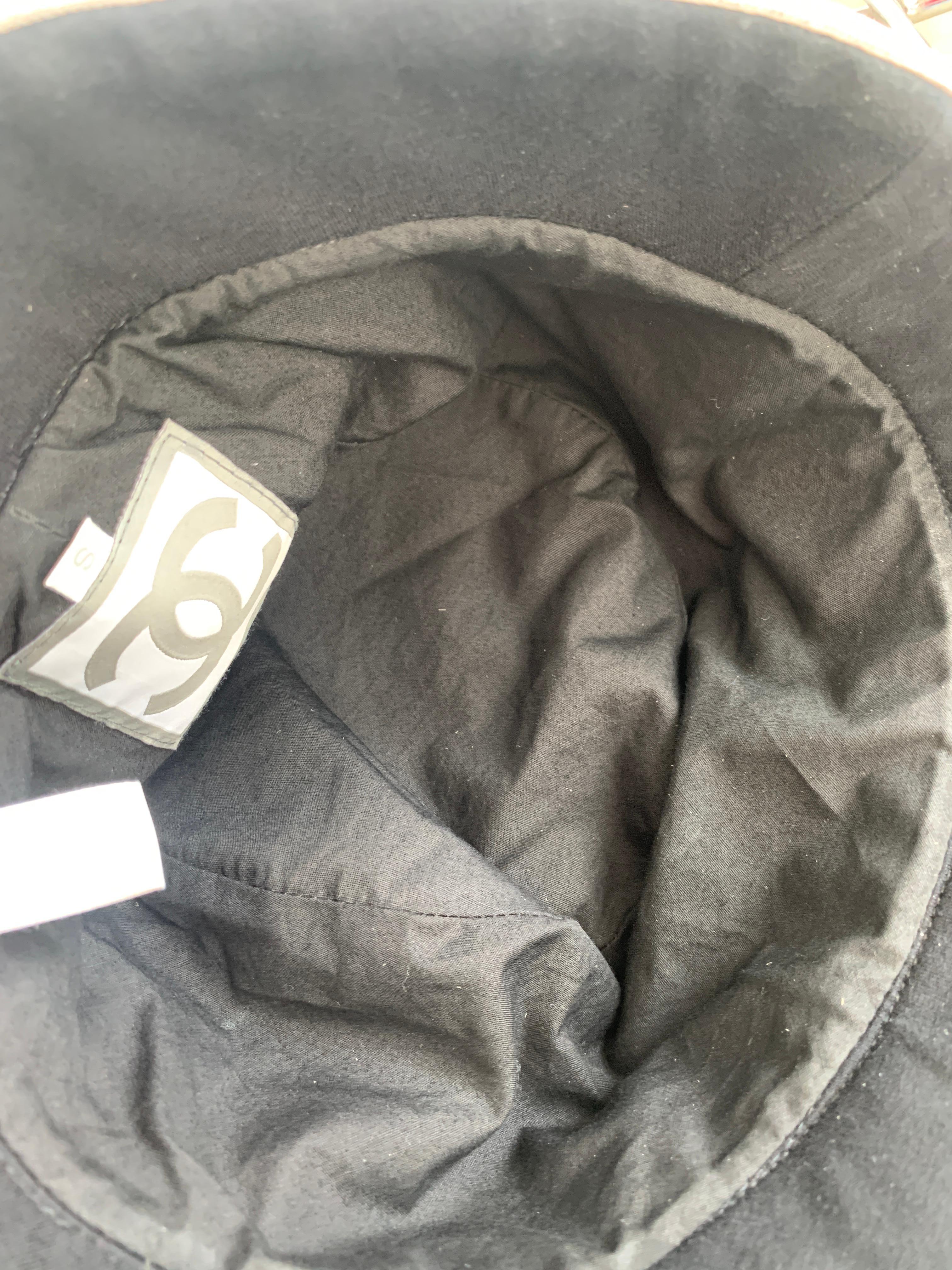 Chanel Black Sport Line CC Logo Bucket Hat Y2K For Sale 12
