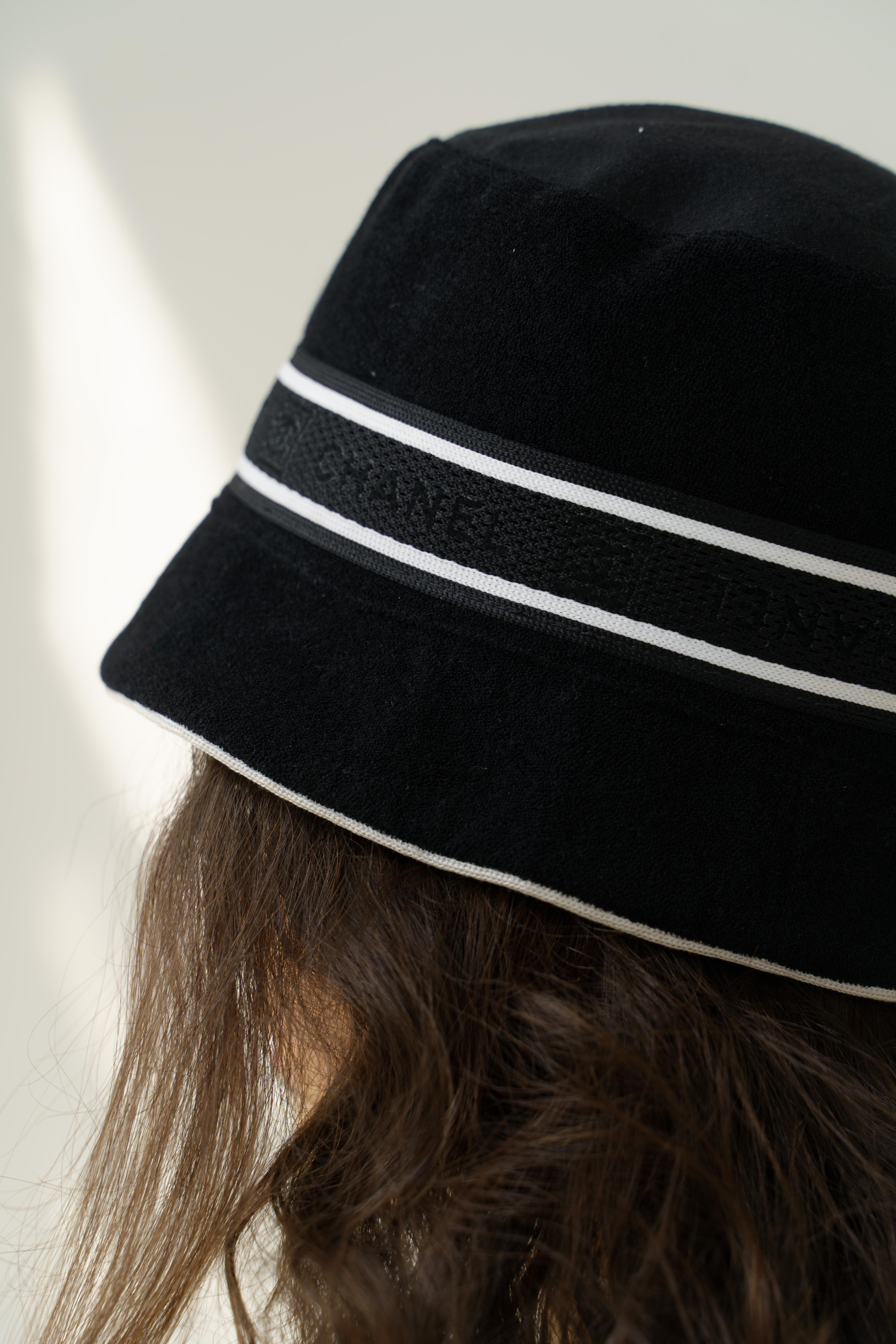 Chanel Black Sport Line CC Logo Bucket Hat Y2K For Sale 15