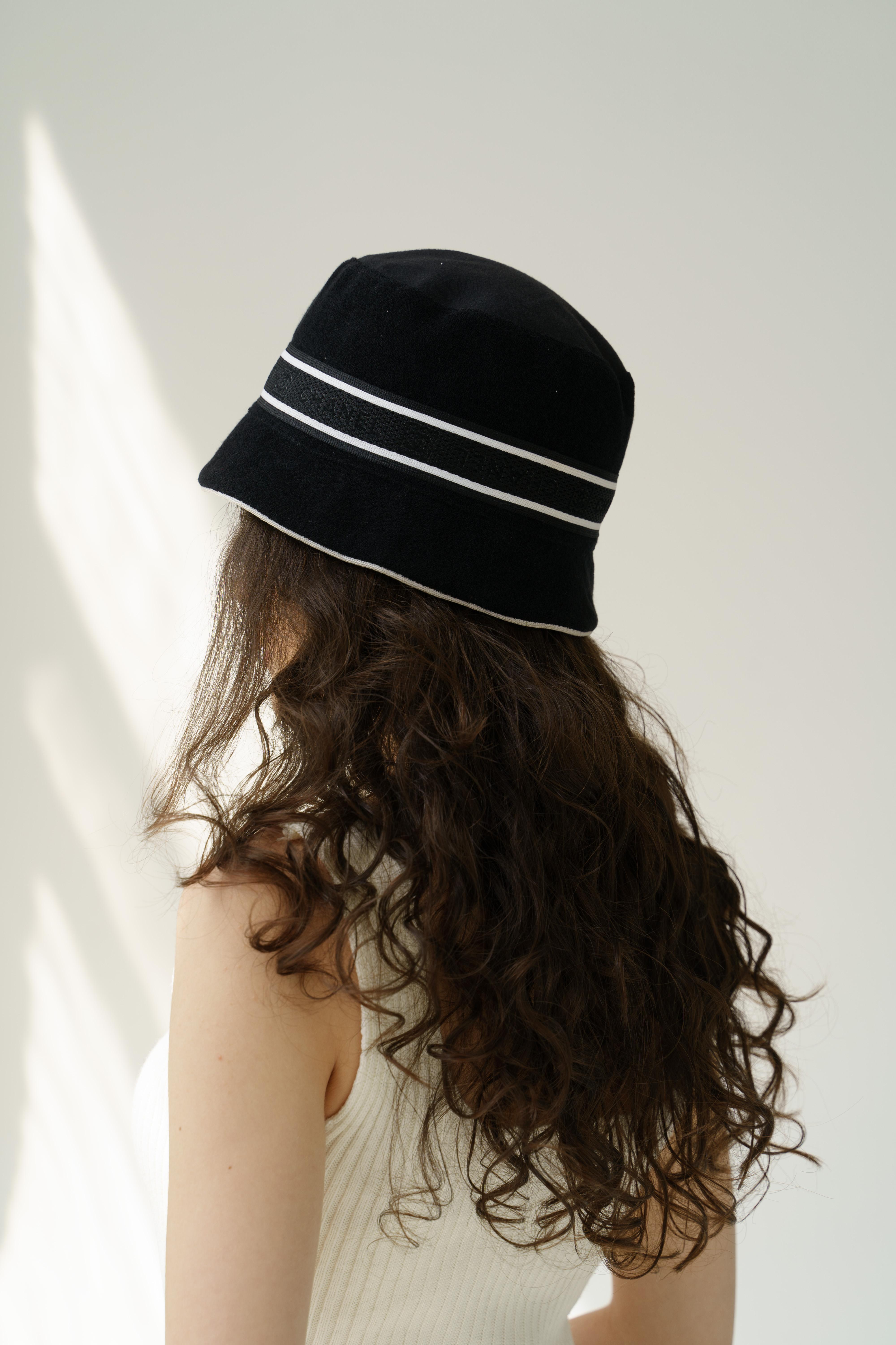 Chanel Black Sport Line CC Logo Bucket Hat Y2K For Sale 1