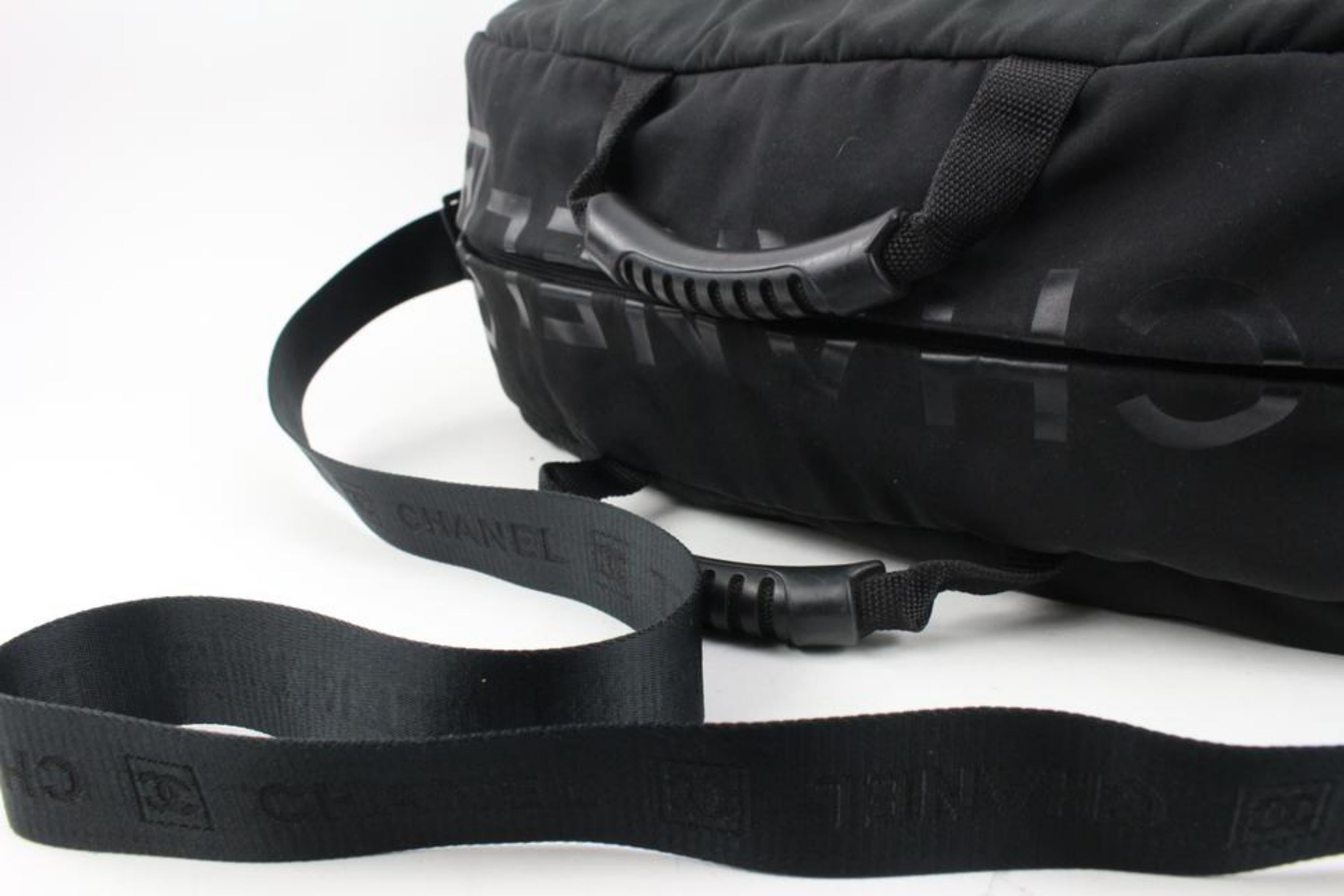 Chanel Black Sports CC 2way Duffle Bag Gym Boston 25ck31s For Sale 5