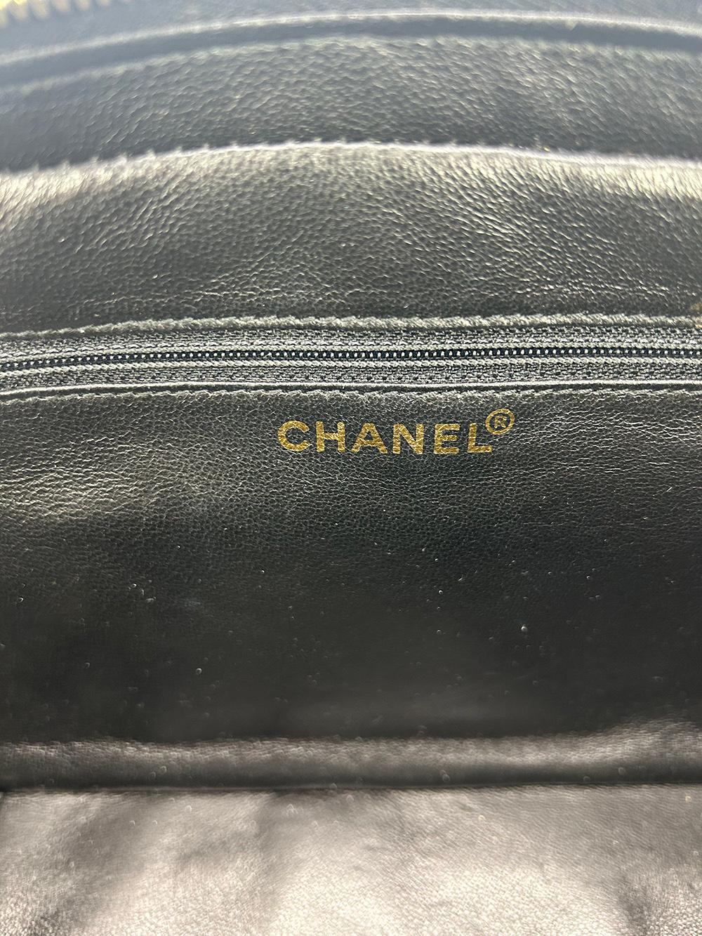 Chanel Black Square Quilted East West Chocolate Bar Bag 6