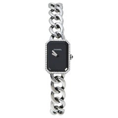 Chanel Black Stainless Steel Diamond Premiere Chain H3252 Women's Wristwatch 22