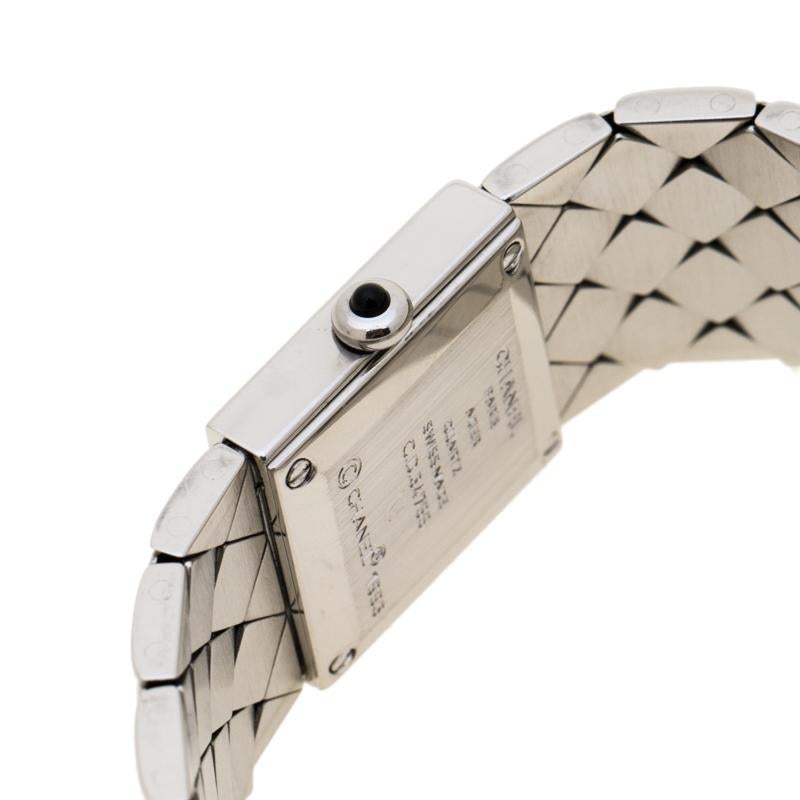 Chanel Black Stainless Steel Matelasse CD34755 Women's Wristwatch 19 mm 1