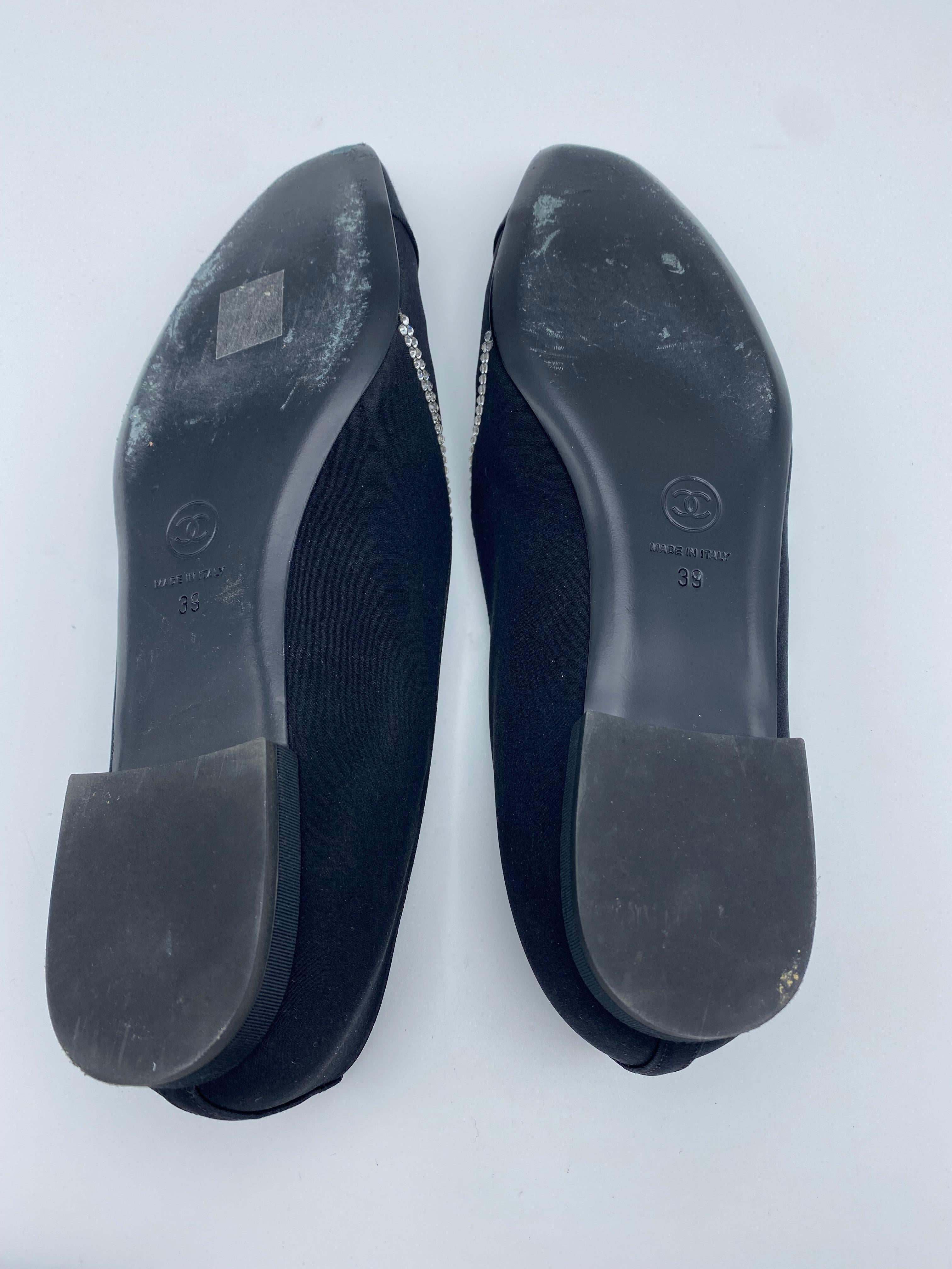 Chanel Black Star Loafers, Size 39 2