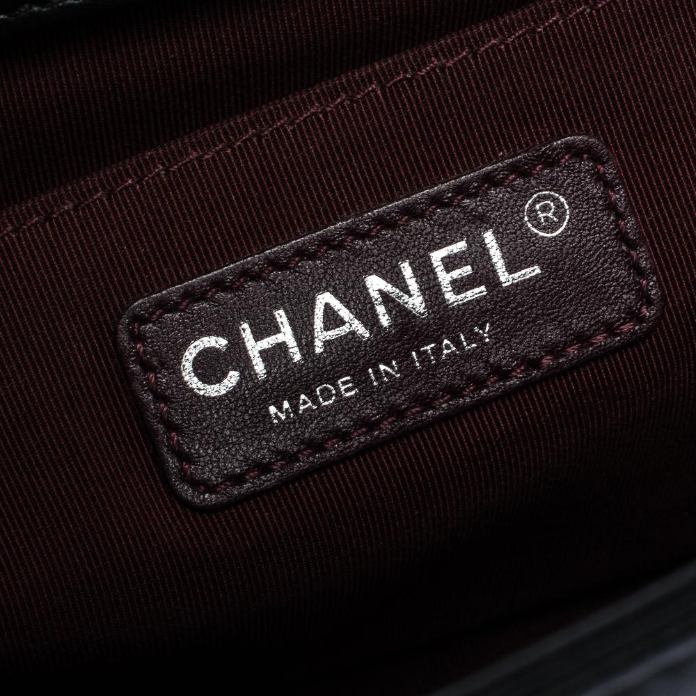 Chanel Black Stitch Quilted Leather Medium Boy Flap Bag 1