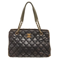 Chanel Black Stitch Tote Bag