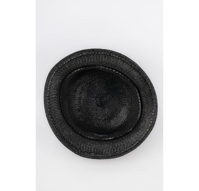 Chanel Black Straw Hat 2