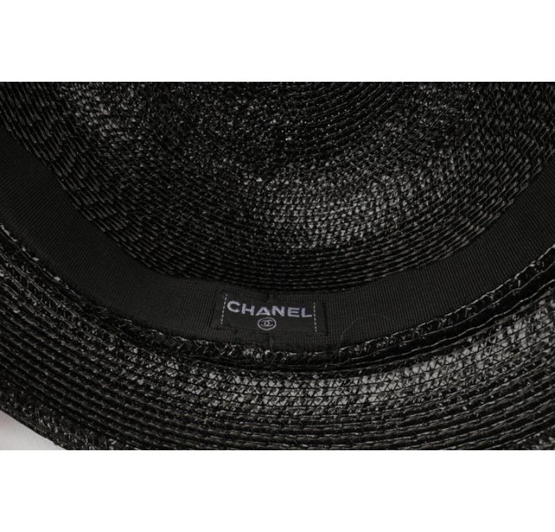 Chanel Black Straw Hat 3