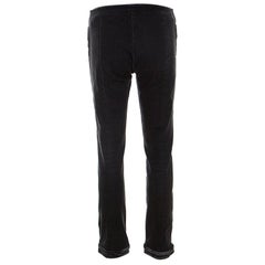 Chanel Black Stretch Cotton Denim Straight Fit Jeans M