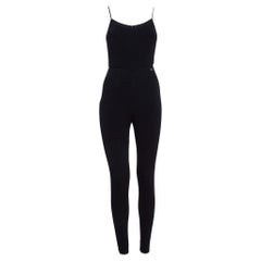 Chanel Black Stretch Crepe Shoulder Strap Jumpsuit S