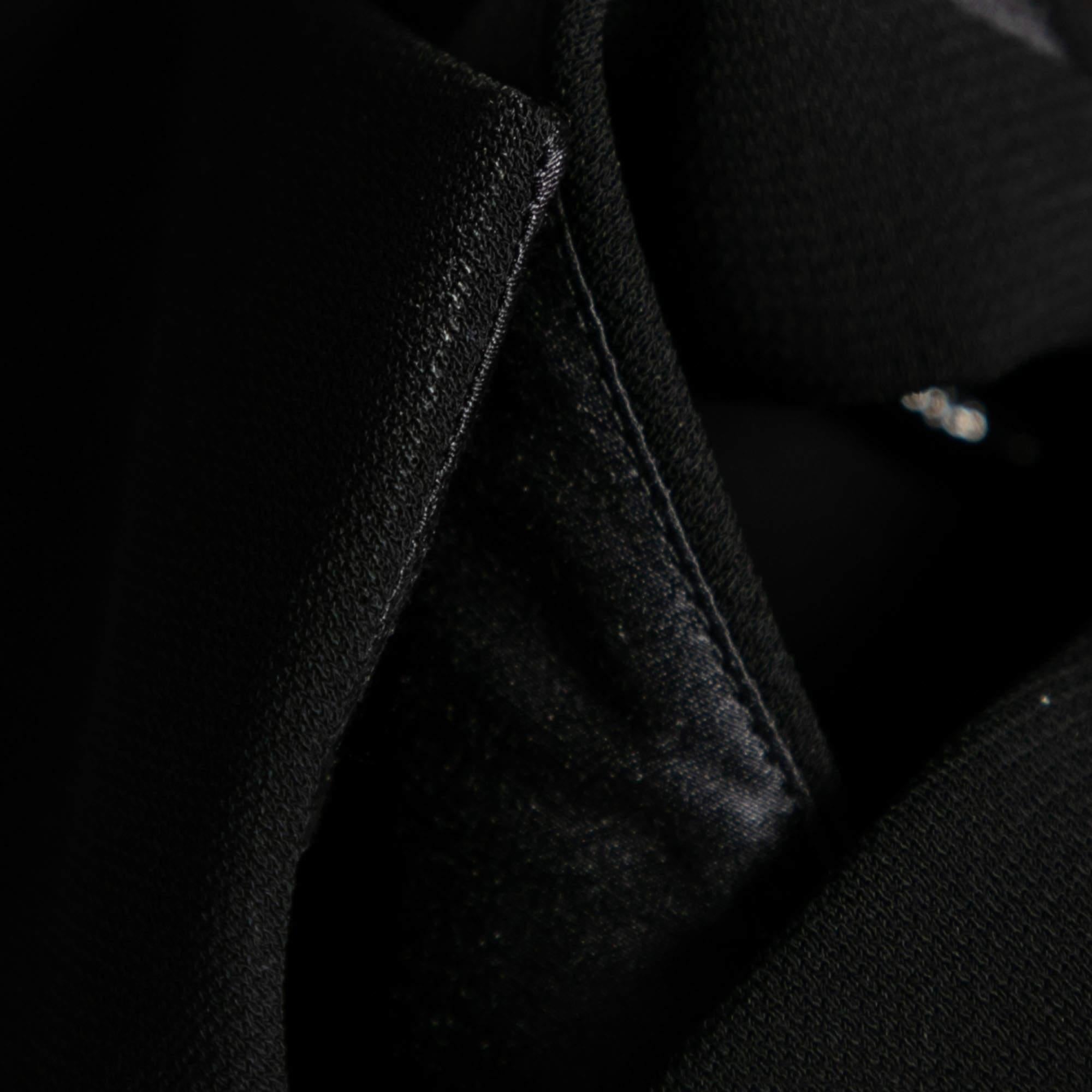 Women's Chanel Black Stretch Knit Cut-Out Back Detail Midi Dress M For Sale