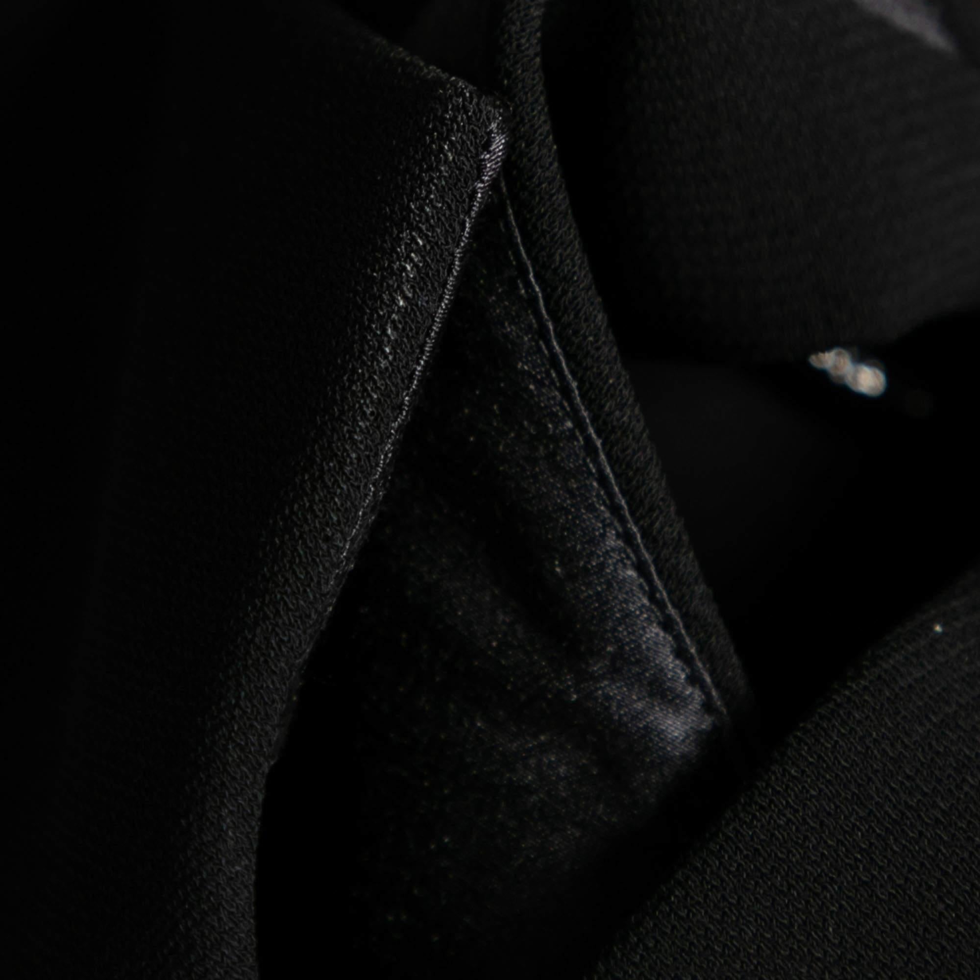 Chanel Black Stretch Knit Cut-Out Back Detail Midi Dress M 2
