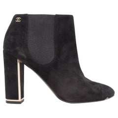Chanel Black Suede 2017 Ankle Boots