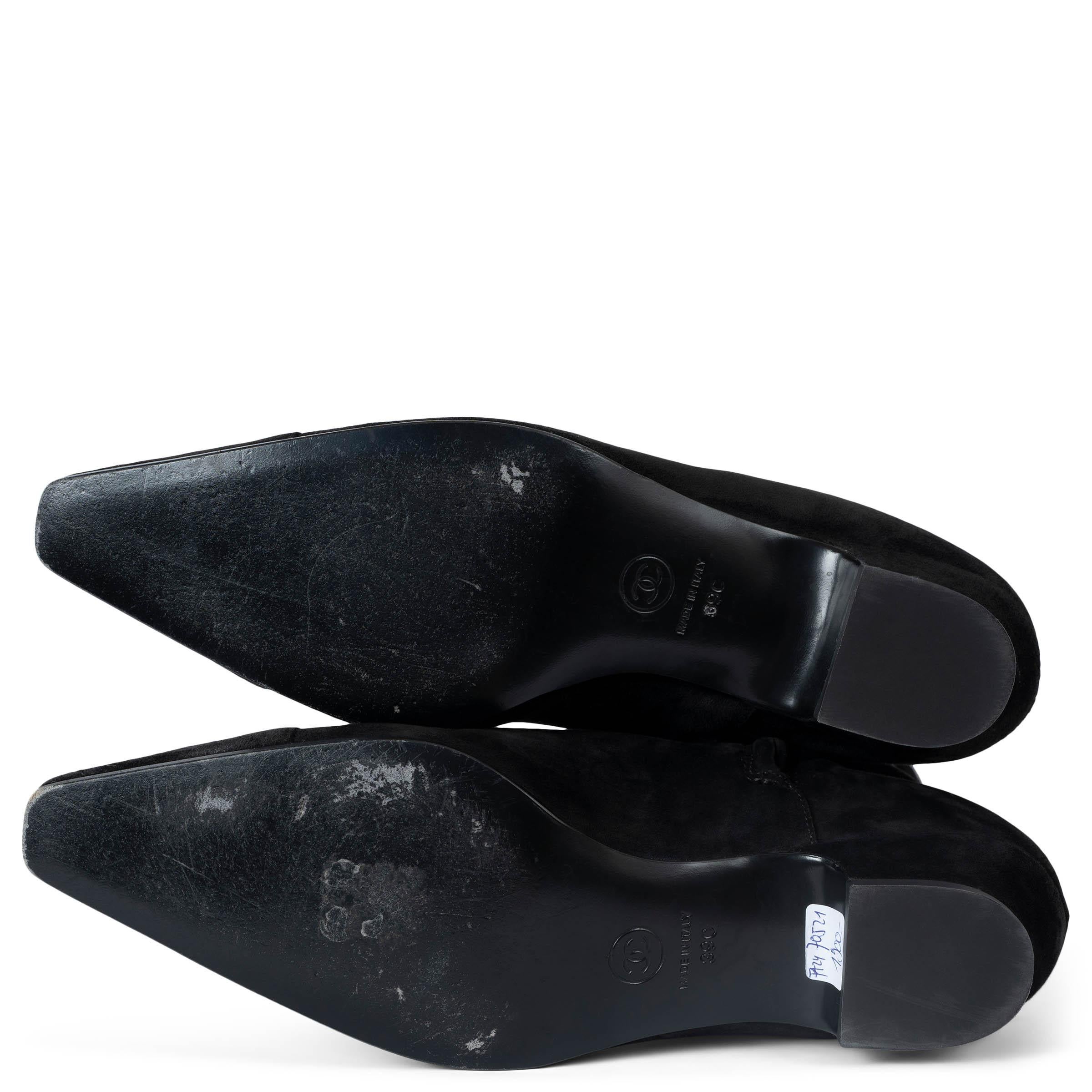 Chanel camoscio nero 2018 18K PUNTA Stivali OVER-KNEE Scarpe 39 2