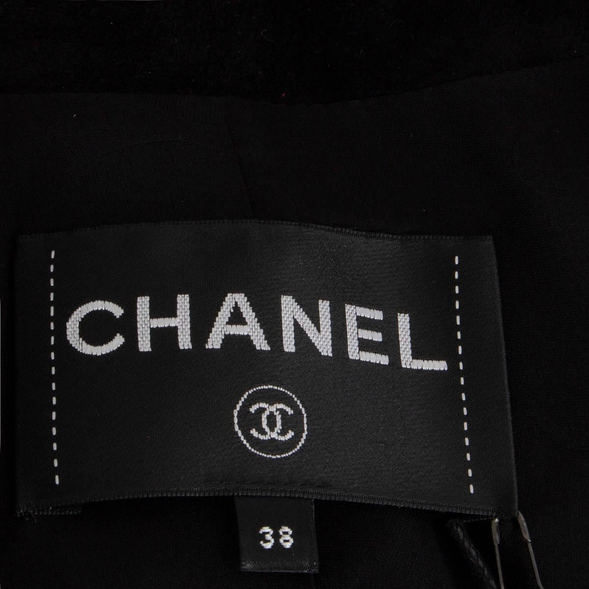 CHANEL black suede 2020 CC EMBROIDERED BOMBER Jacket 38 S 3