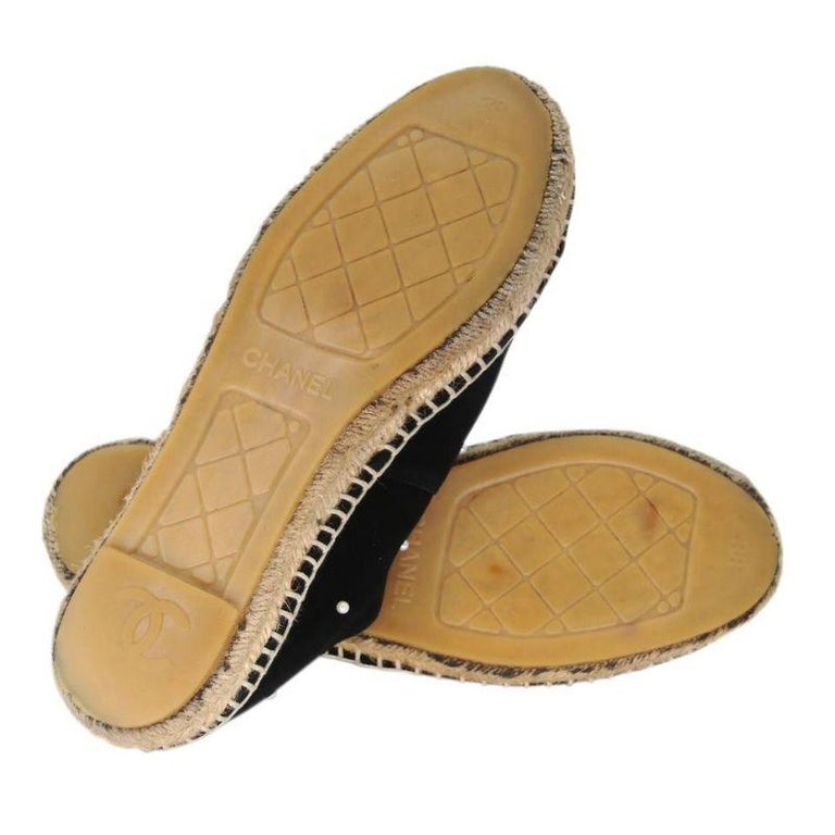 Chanel Espadrilles Flat Shoes - 120 For Sale on 1stDibs
