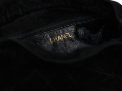 Chanel Black Suede Bucket Bag