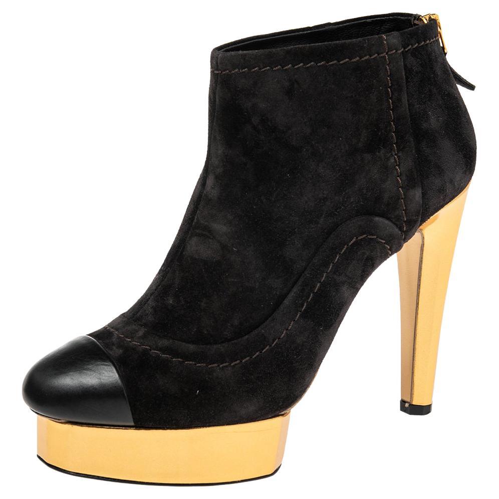 chanel cap toe boots