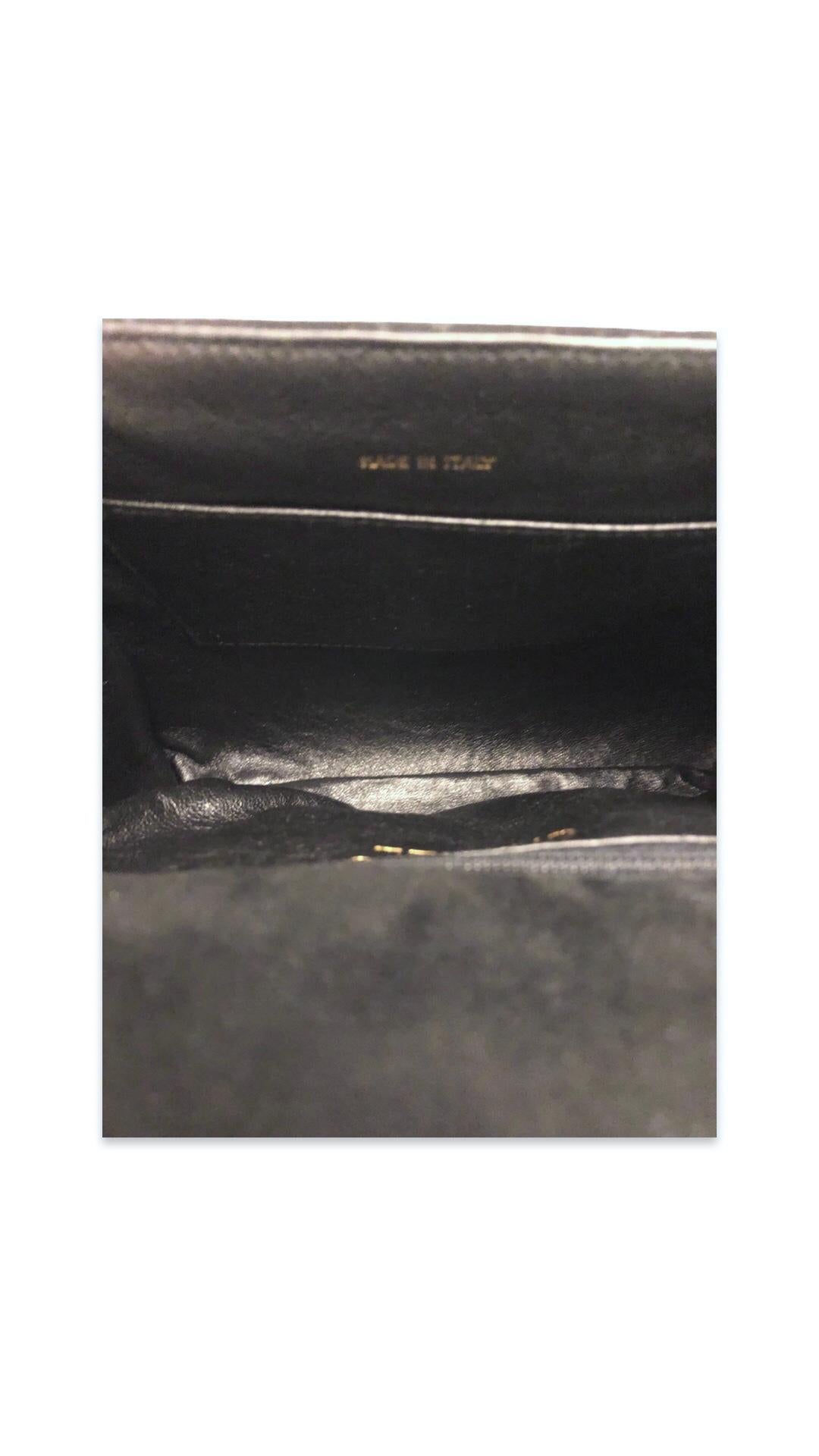 Chanel Black Suede CC Turn-Lock Flap Handbag For Sale 3