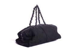 Chanel Black Suede Large Gym Bag