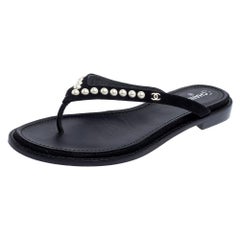 Chanel Pearl Sandals - 12 For Sale on 1stDibs