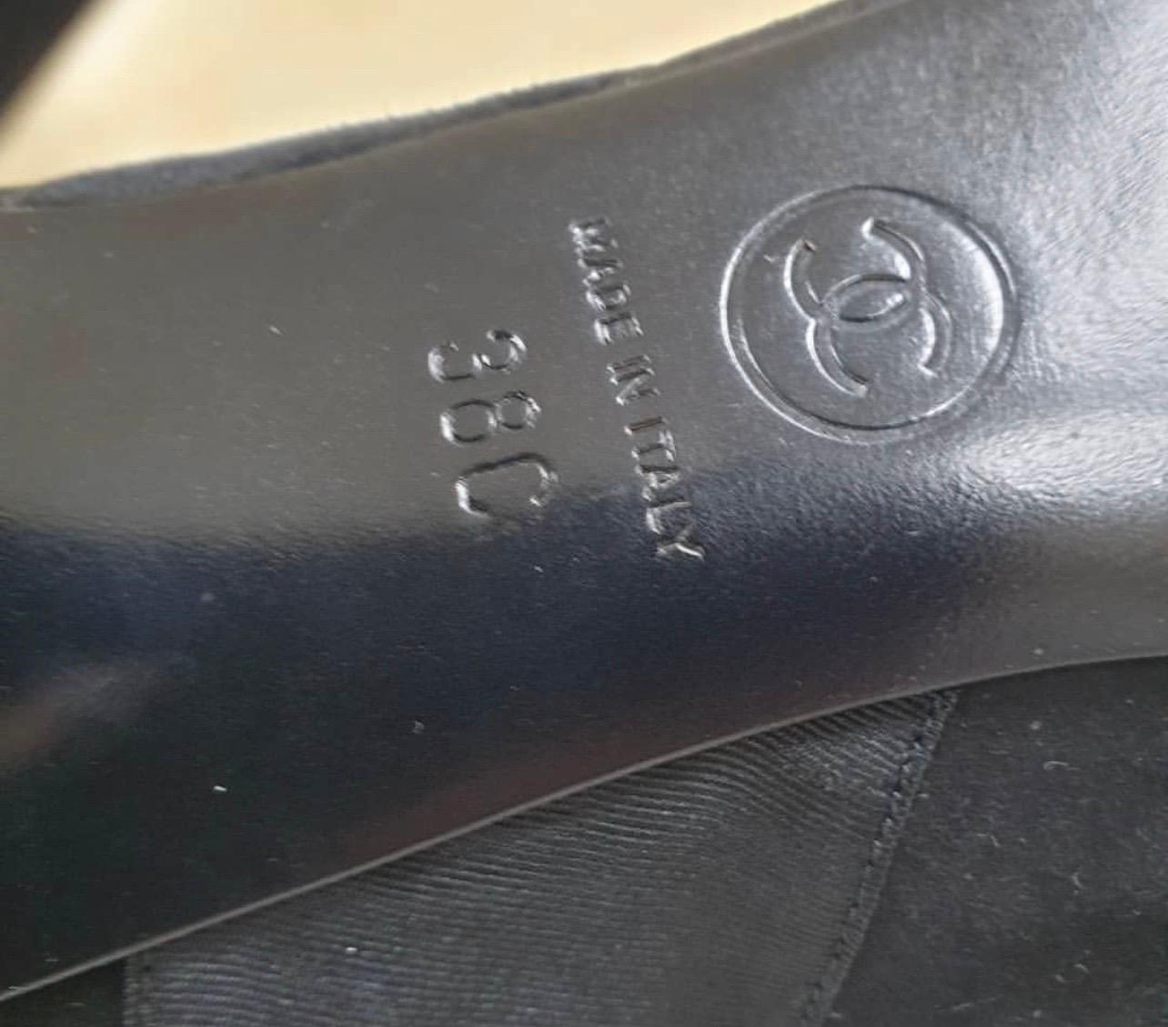 Chanel Black Suede Textile Heeled  Overknee Boots 3