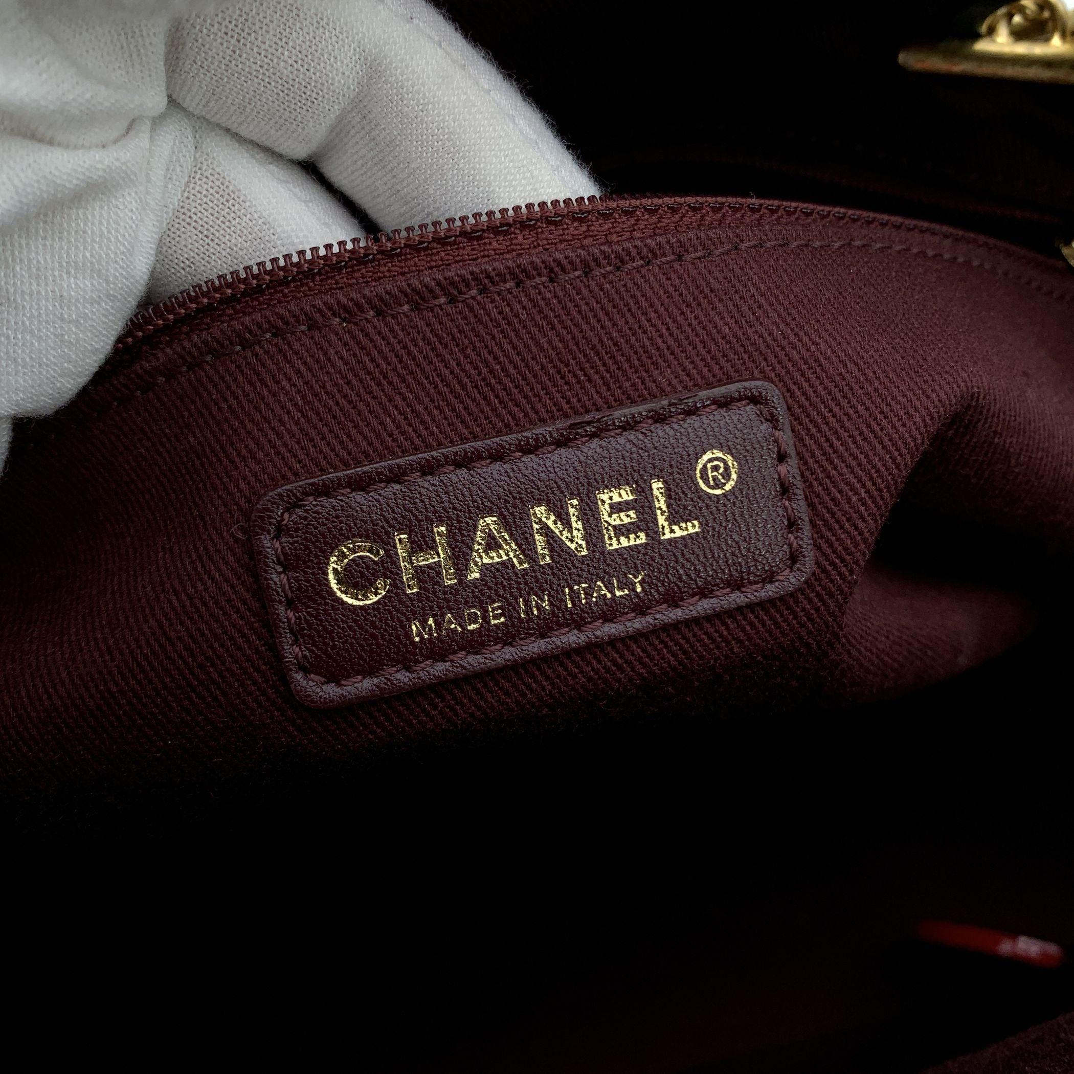 Chanel Black Surpique Chevron Leather Bowling Bowler Bag 1