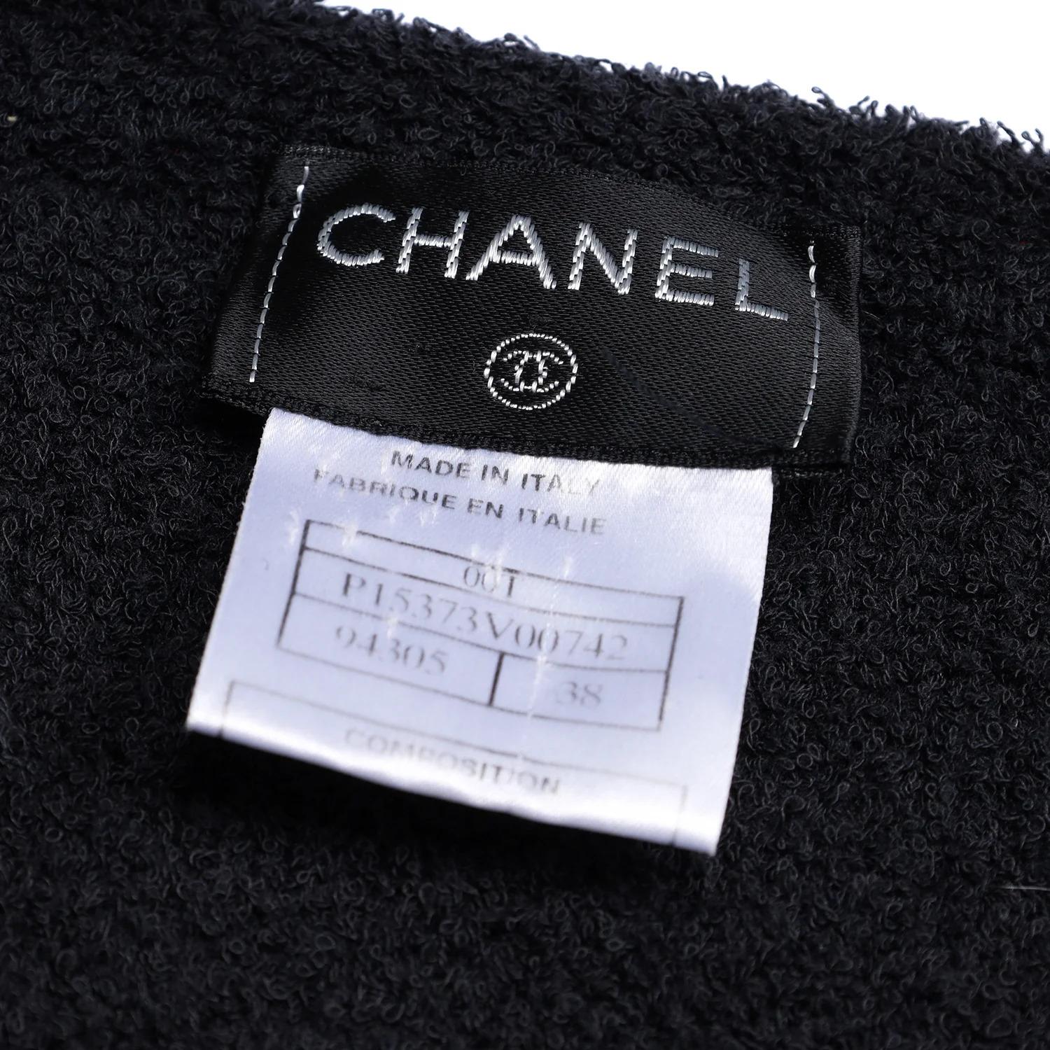Chanel Black Sweater Cardigan Size 38 3