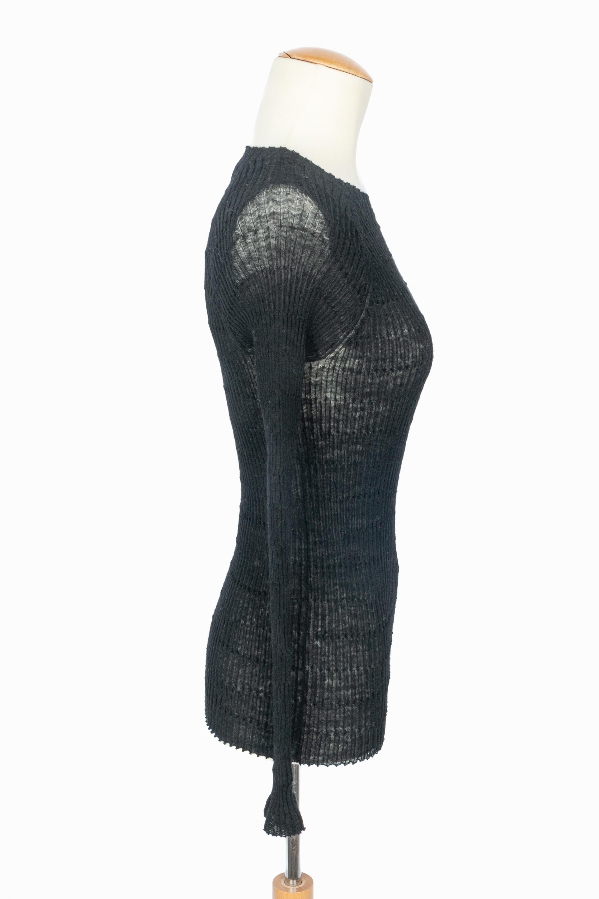 Black Chanel black sweater pre fall 2016 For Sale