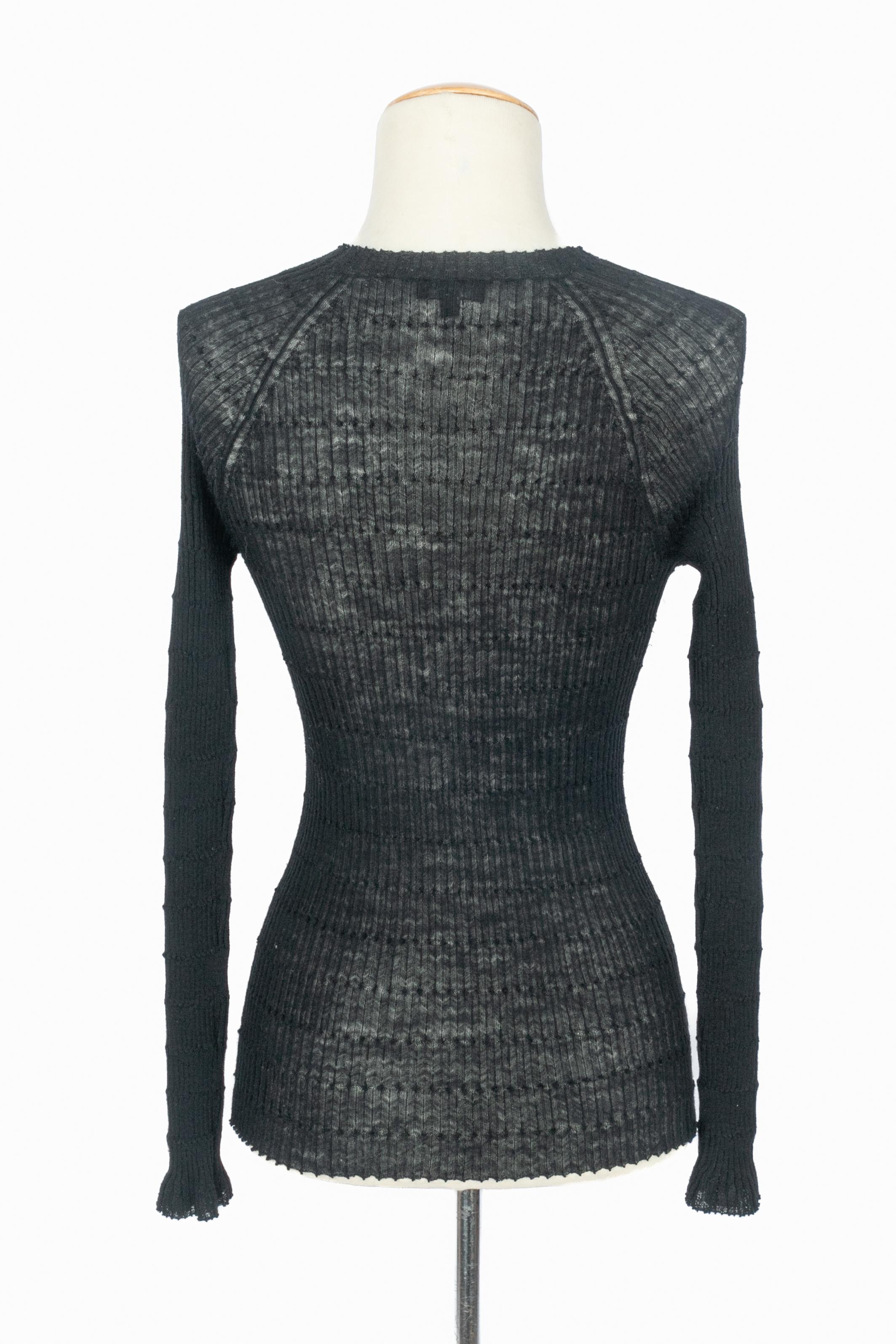 Chanel black sweater pre fall 2016 In Excellent Condition For Sale In SAINT-OUEN-SUR-SEINE, FR