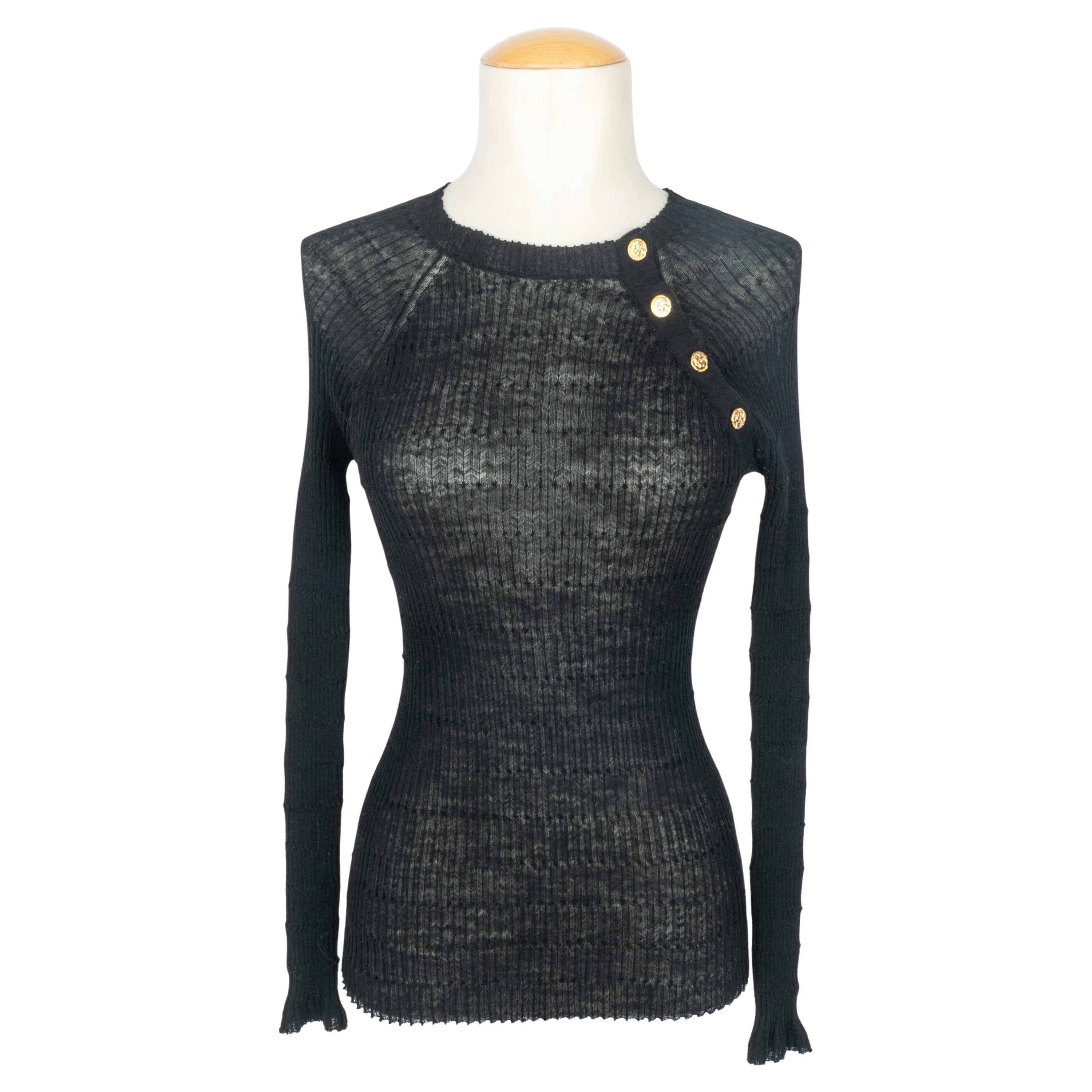 Chanel black sweater pre fall 2016