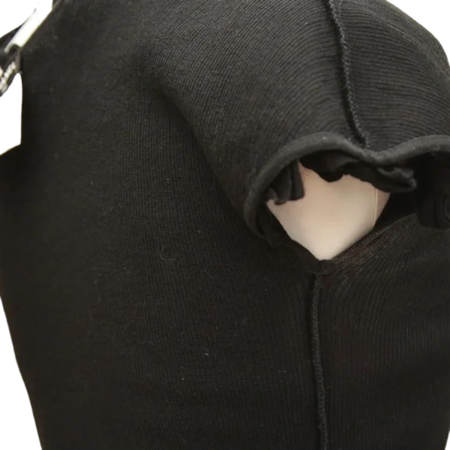 CHANEL Black Sweater Top Knit  Cap Sleeve Bows CC Logo 36 2009 4