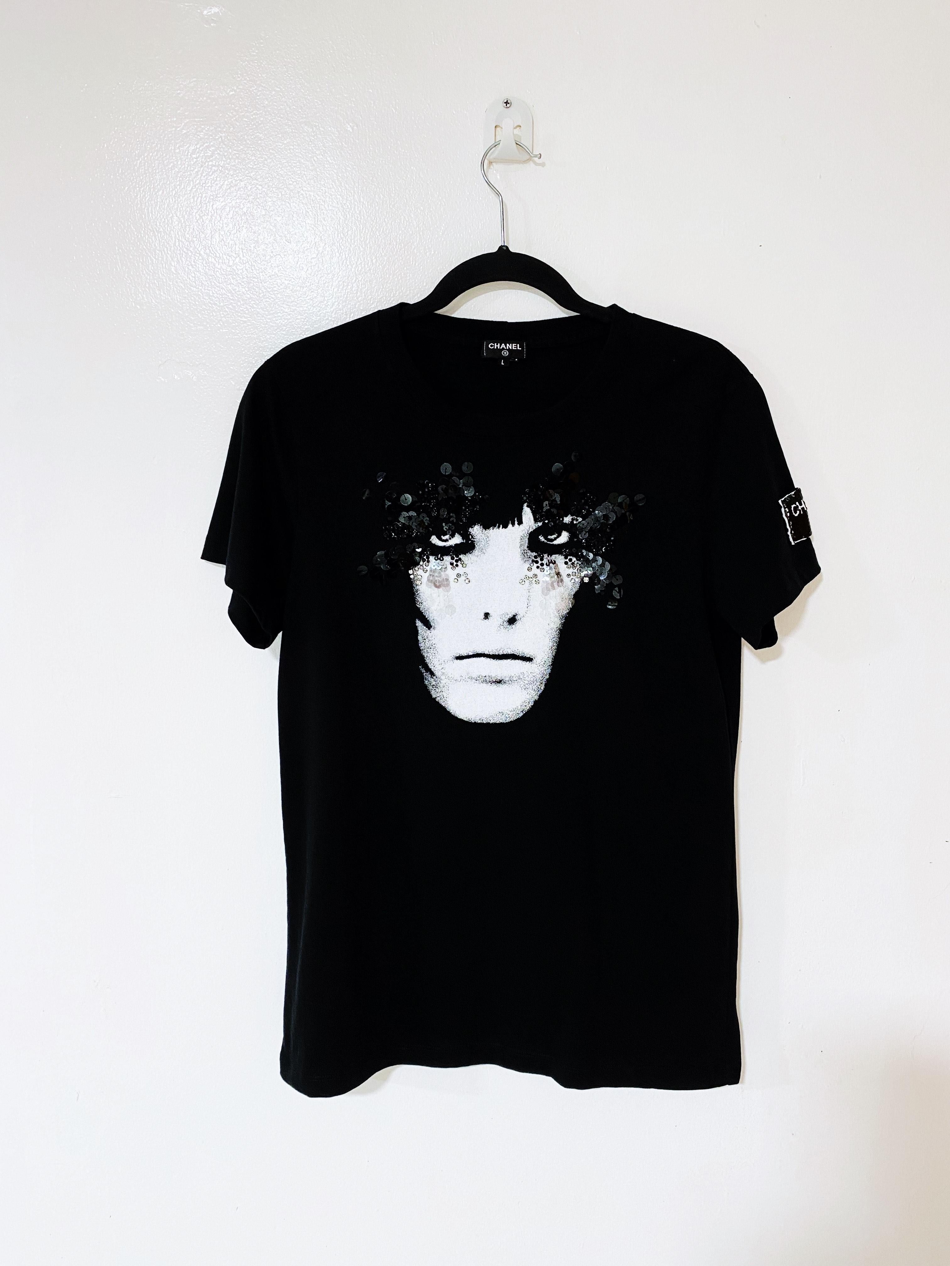 Chanel Black T-Shirt - Chanel Cruise 2021-22 at 1stDibs Chanel Black T-Shirt - Chanel Cruise 2021-22 at 1stDibs