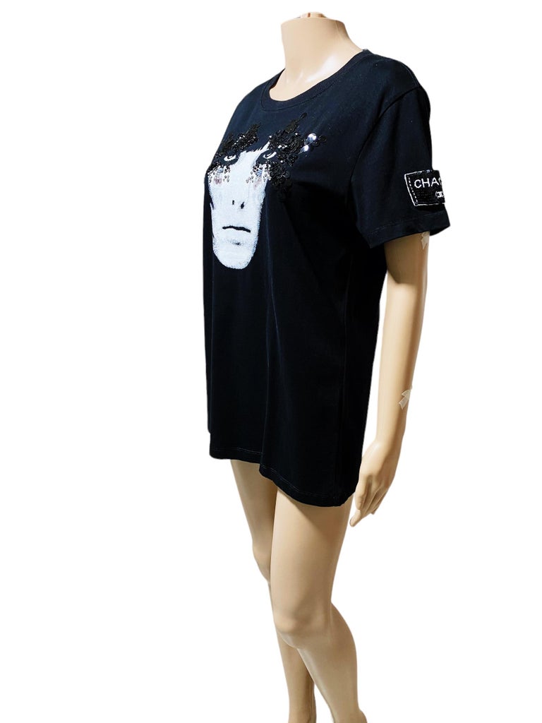 Chanel Black T-Shirt - Chanel Cruise 2021-22 at 1stDibs 