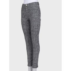 Chanel Black Tapered Trousers with Zipper Cuffs Sz.40