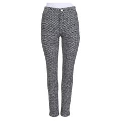 Chanel Black Tapered Trousers with Zipper Cuffs Sz.40