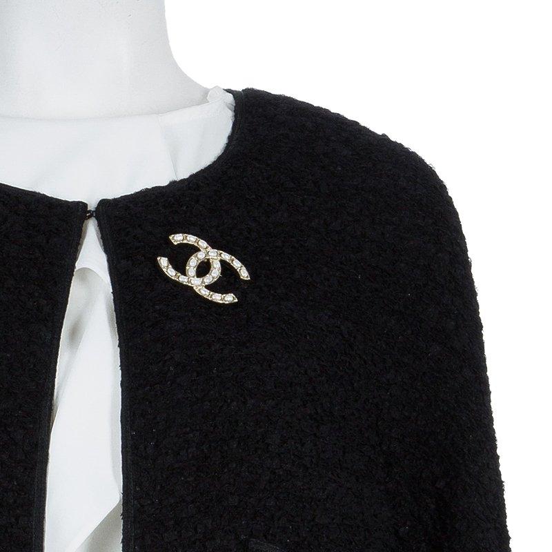 Women's Chanel Black Textured Jacket S