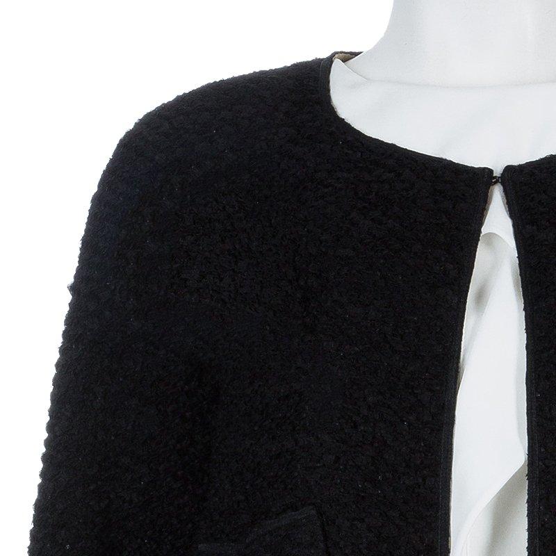 Chanel Black Textured Jacket S 1
