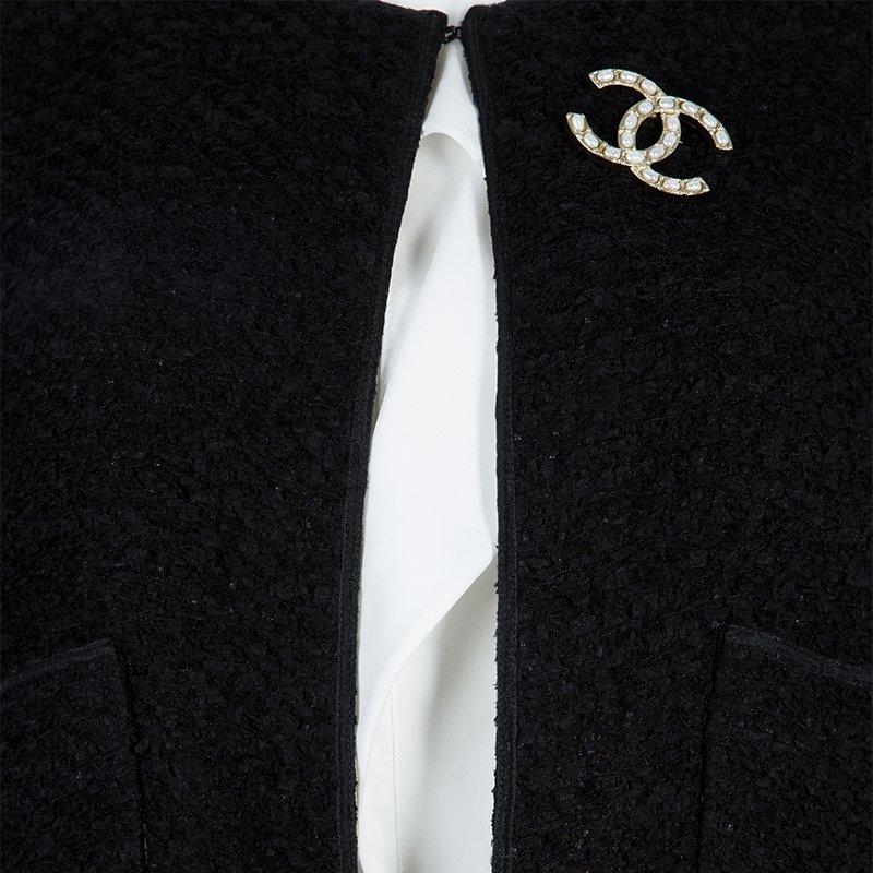 Chanel Black Textured Jacket S 4