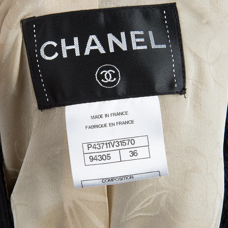 Chanel Black Textured Jacket S 5