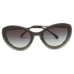 Chanel Black Tone/Grey Gradient 4236 Pearl Butterfly Sunglasses